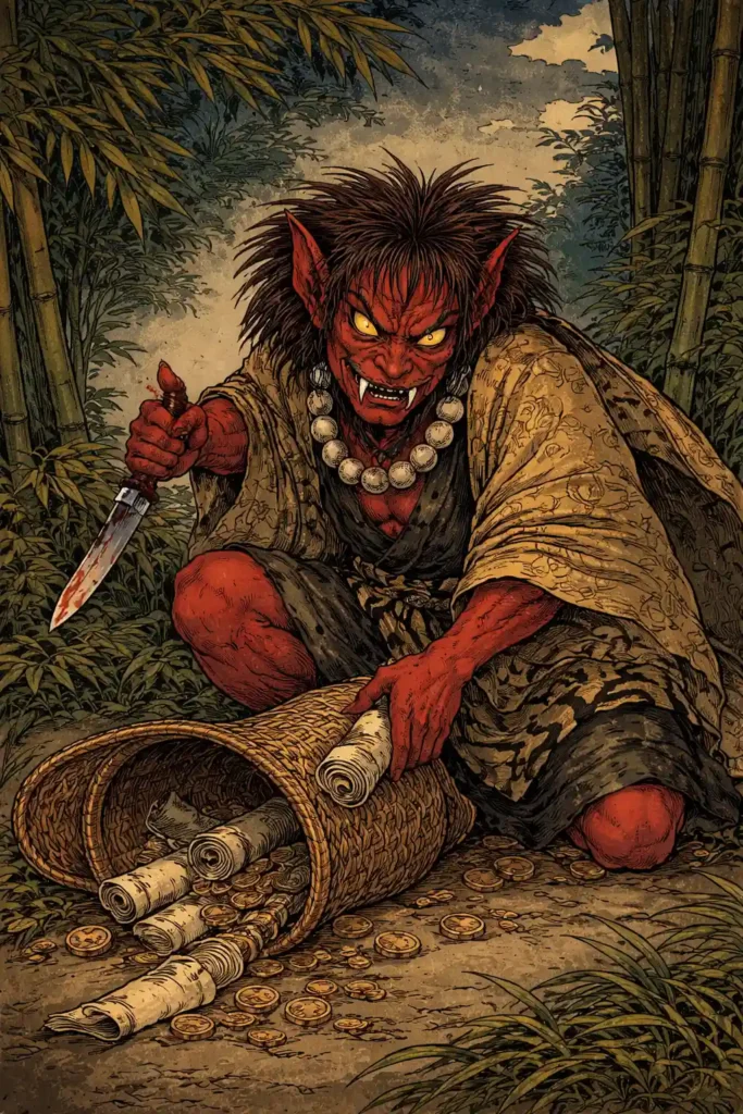mythical creature amanojaku up to no good