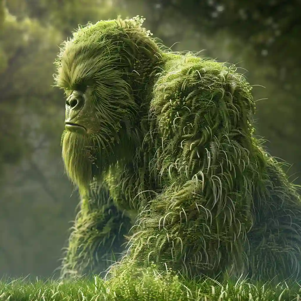 Grassman sighting, a glimpse of the elusive giant in the forest's shadow