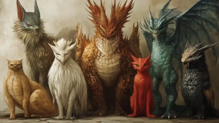 a group of colorful legendary creatures