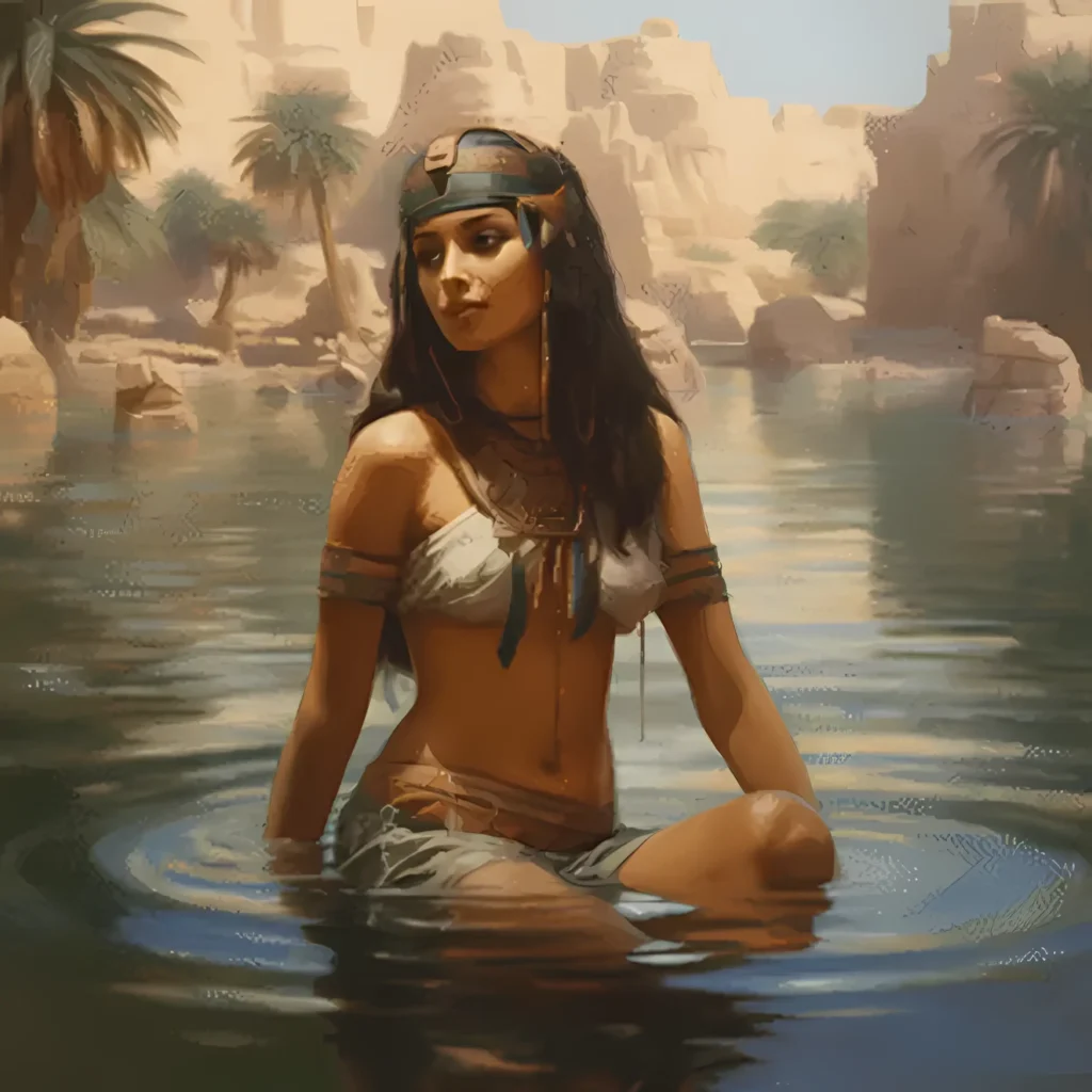 beautiful el-naddaha sitting in a river