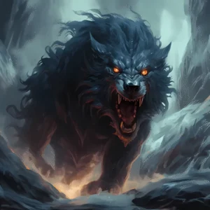 menacing fenrir ready to attack