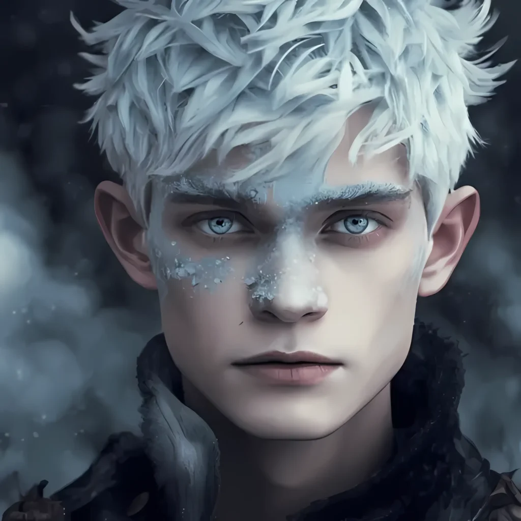 closeup shot of jack frost