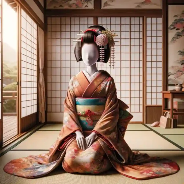 Eerie portrayal of a Noppera-bo, its featureless face creating unease