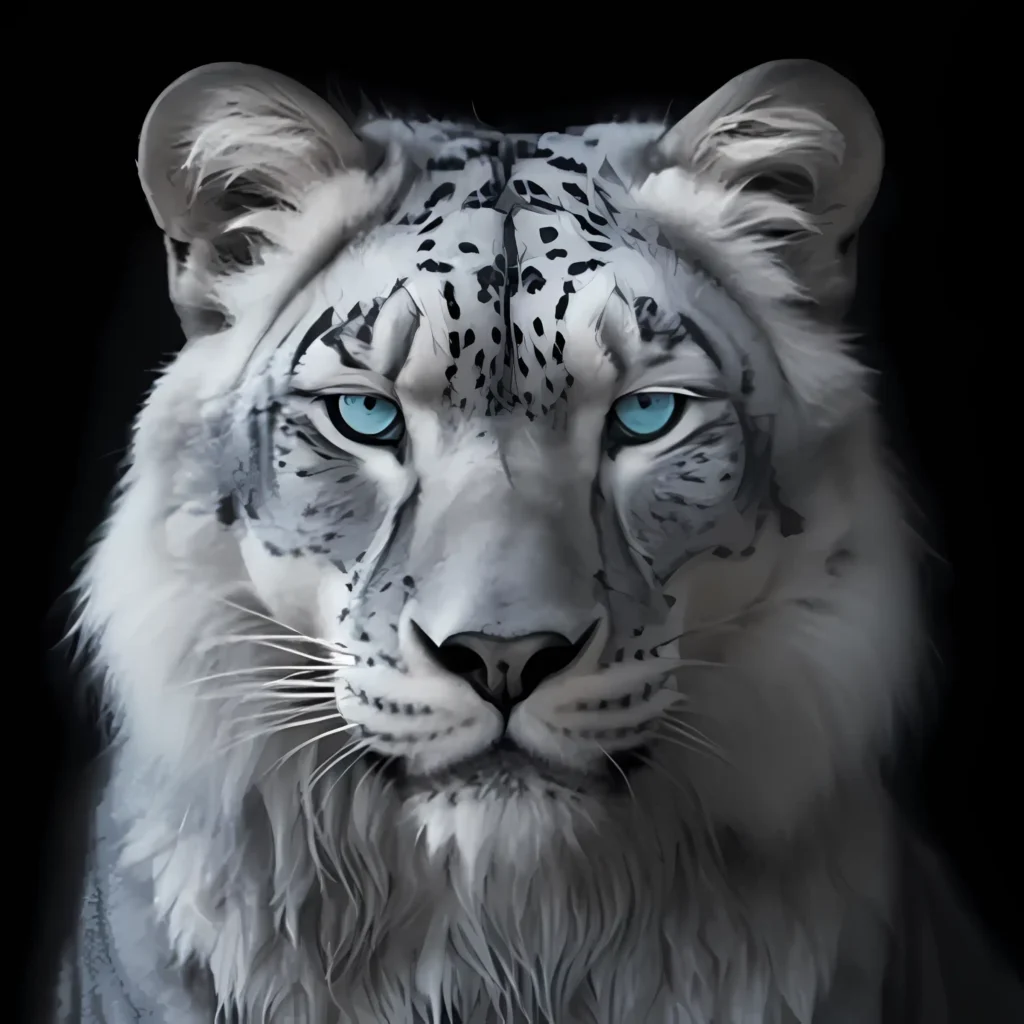 white furred Nunda Mythical Creature