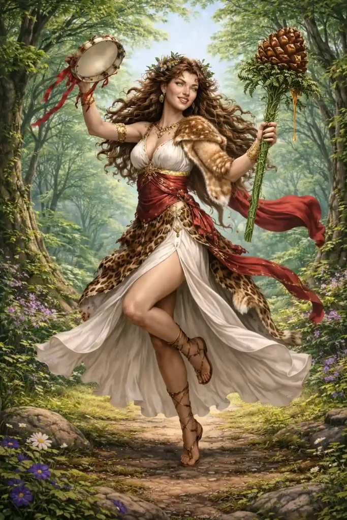 lovely maenad dancing