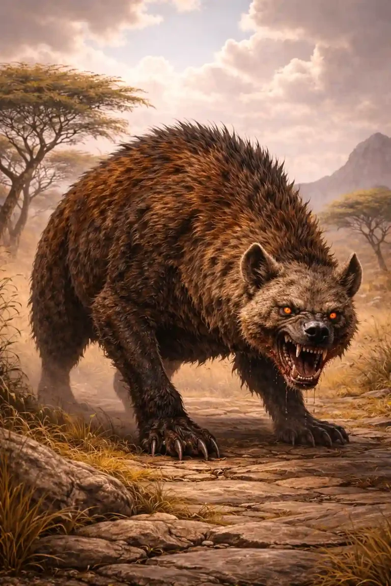 illustration of the nandi bear mythical creature