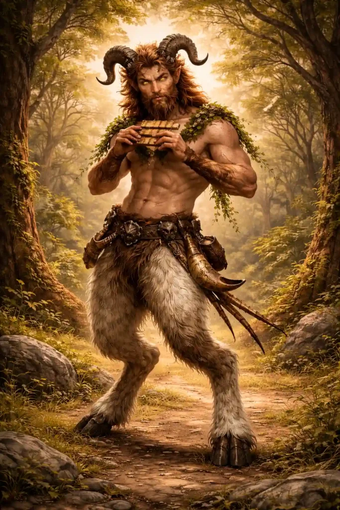 closeup image of a satyr