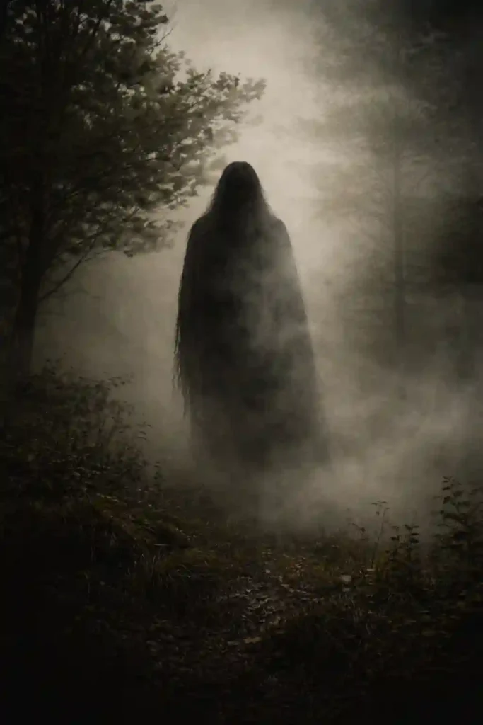silhouette of the fear liath in the fog