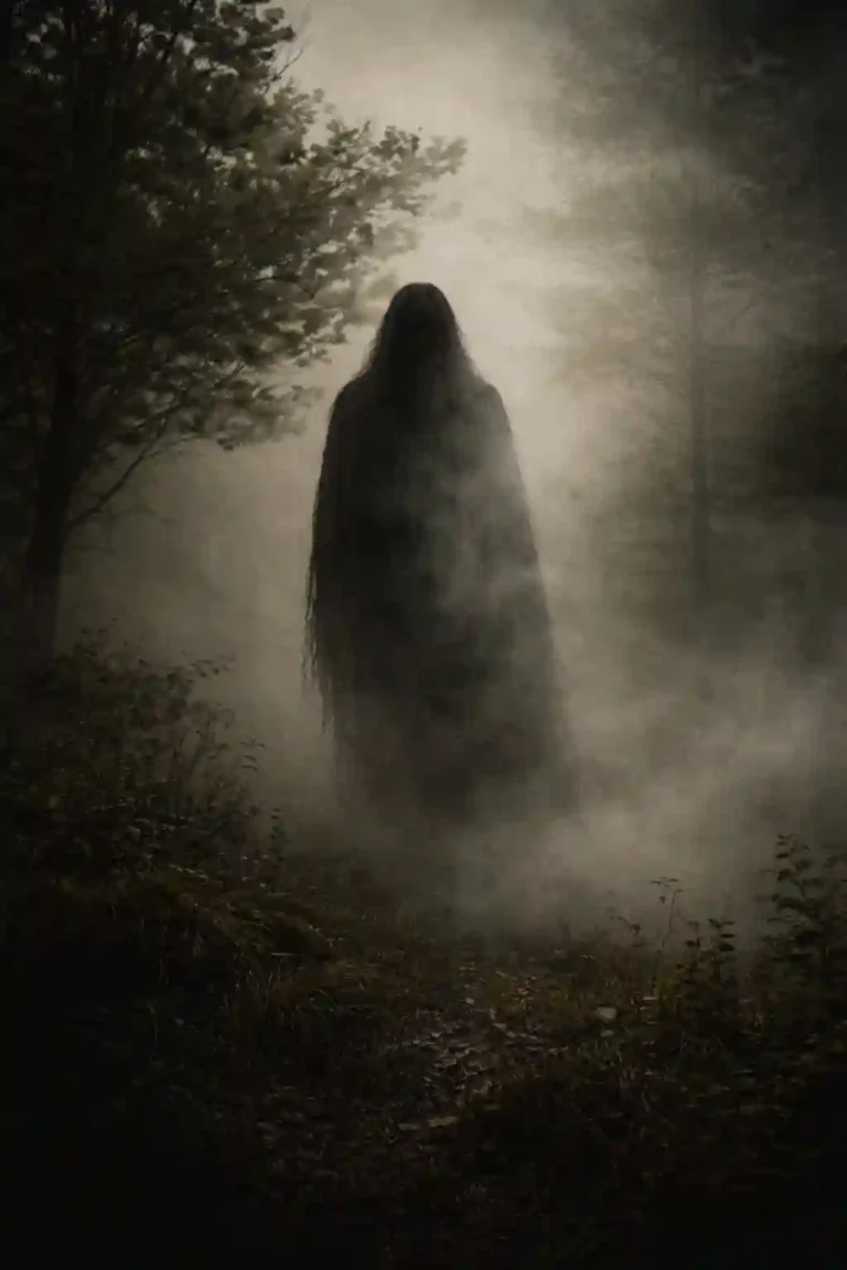 silhouette of the fear liath in the fog