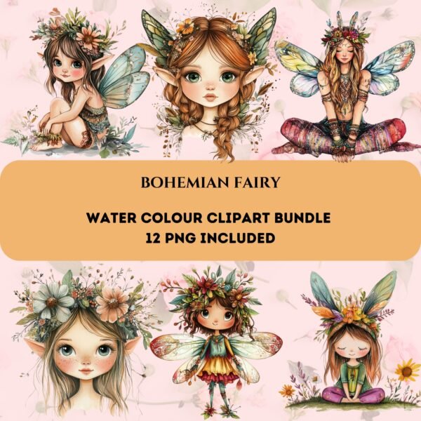 Bohemian fairy clipart