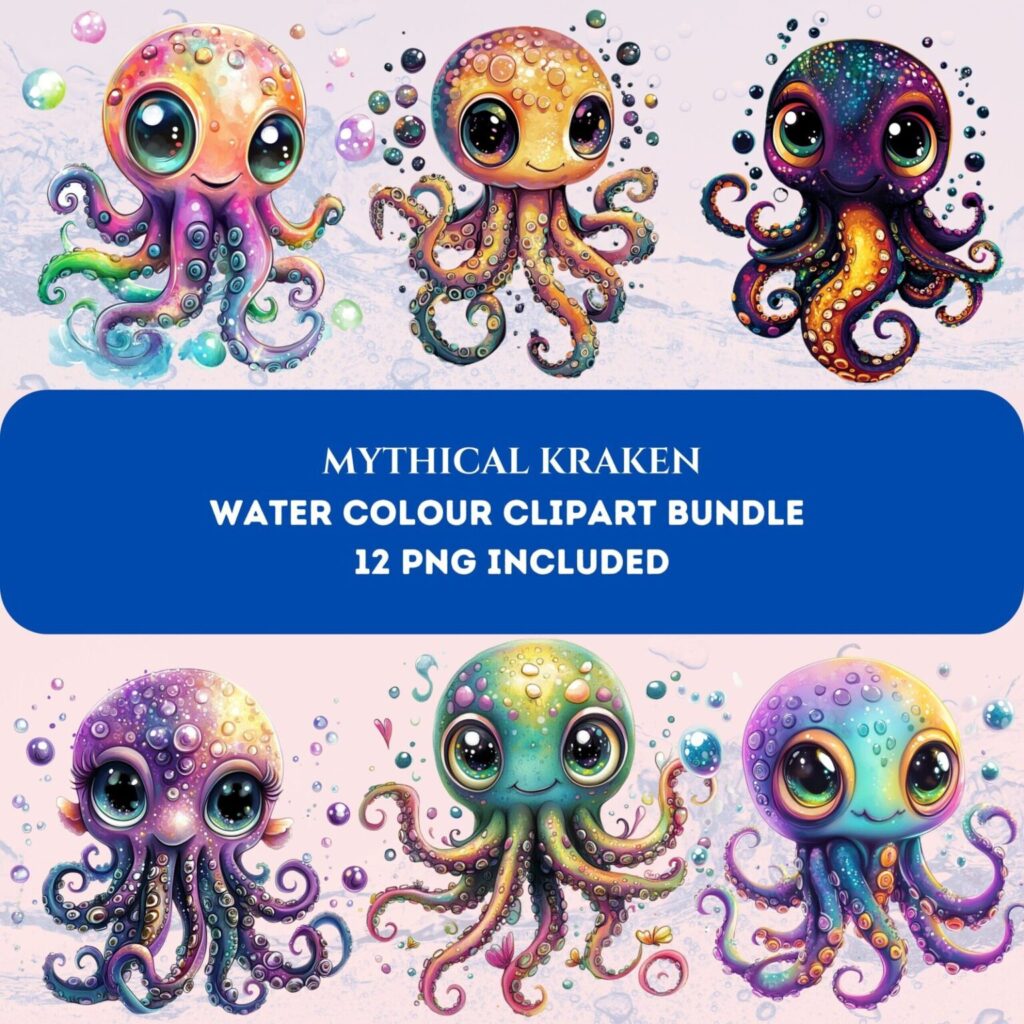 Kawaii Kraken Clipart