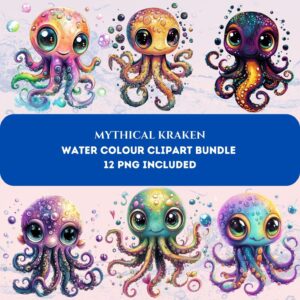 Kawaii Kraken Clipart