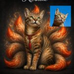 hybrid cat kitsune portrait