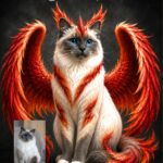 hybrid cat phoenix portrait